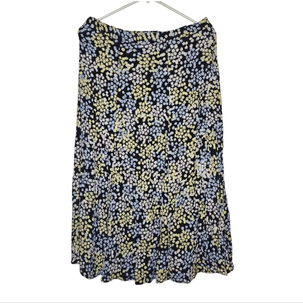 H&M Floral Midi Skirt Sz 10